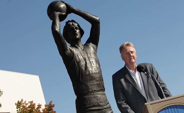 Bird Honored With Statue at Indiana State | Indiana Pacers