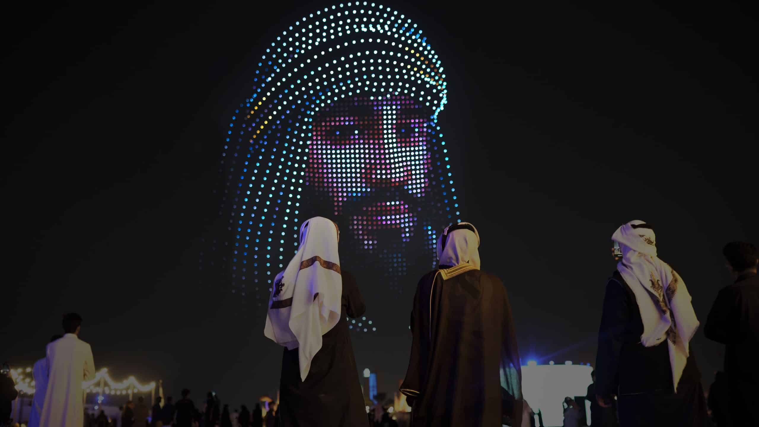 Drone Light Show in Riyadh for Saudi Founding Day - Lumasky Drone Show