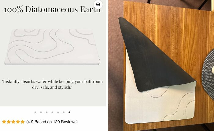 Bath mat online shopping fail showing a thin, ineffective product that backfired on the buyer’s expectations. Bath mat online shopping fail showing a thin, ineffective product that backfired on the buyer’s expectations.