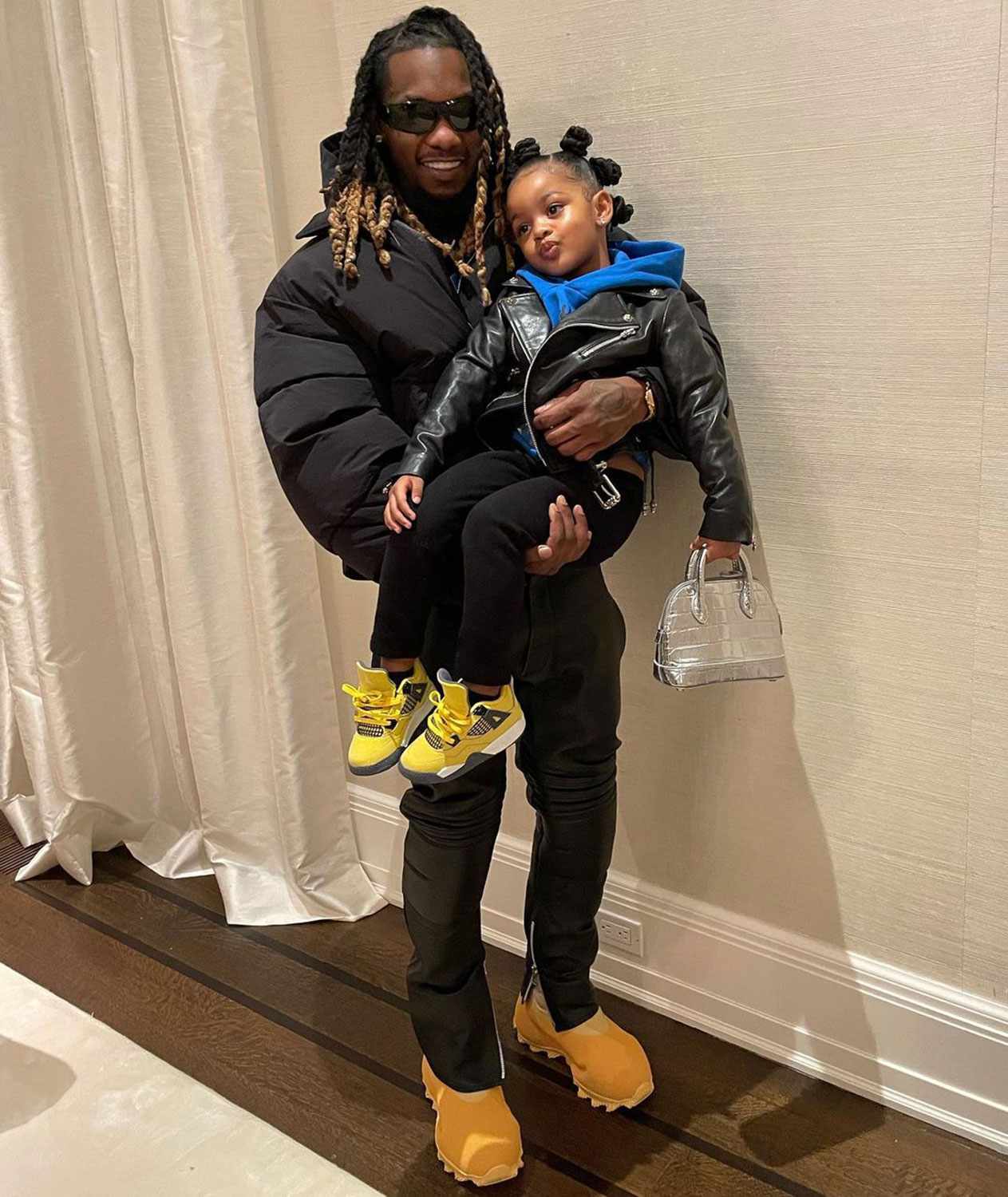 Cardi B Shares Sweet Photos of Husband Offset Posing with Daughter