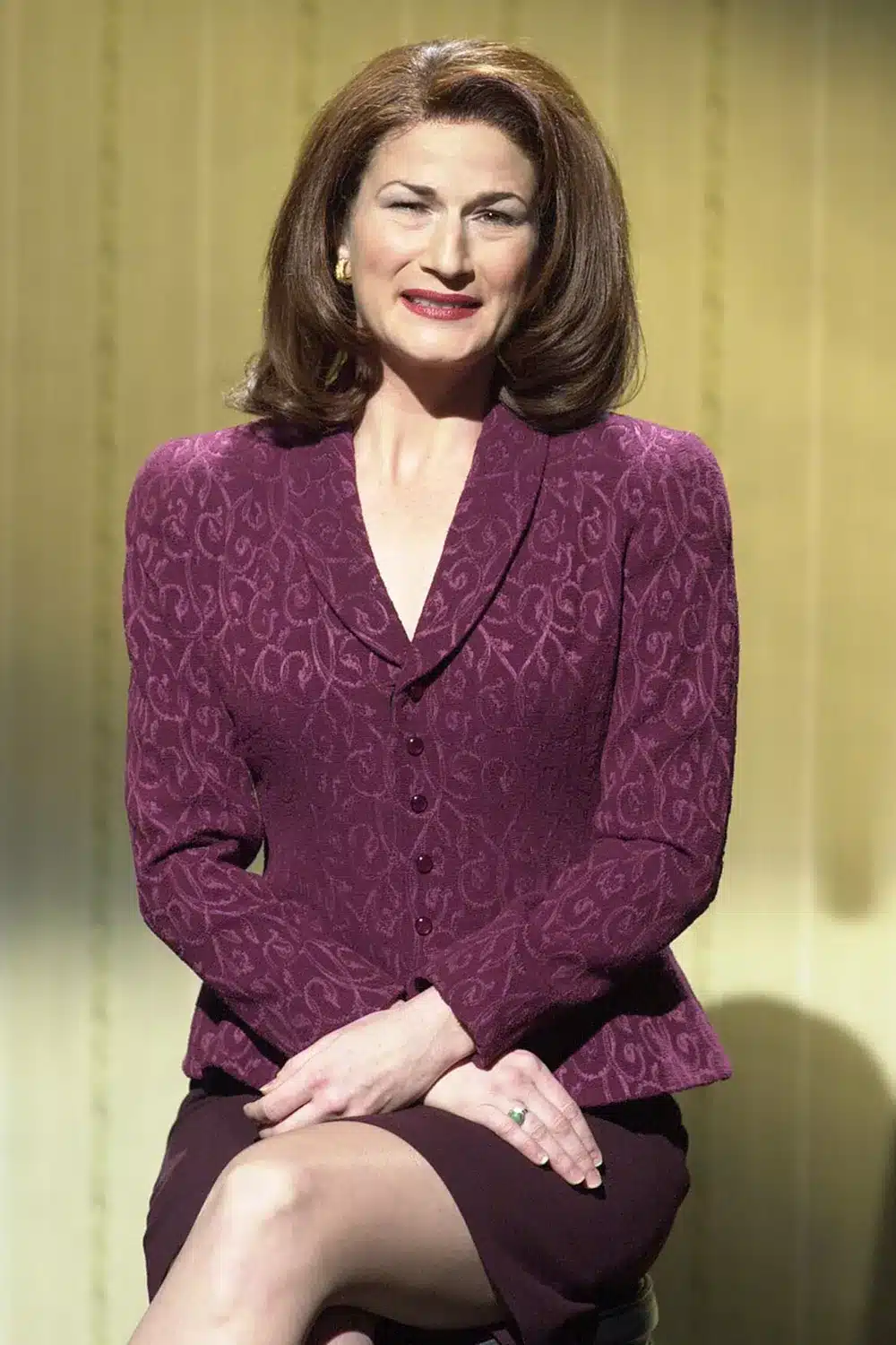 SATURDAY NIGHT LIVE -- Episode 6 -- Aired 11/18/2000 -- Pictured: Ana Gasteyer as Katherine Harris during "Hardball" skit 