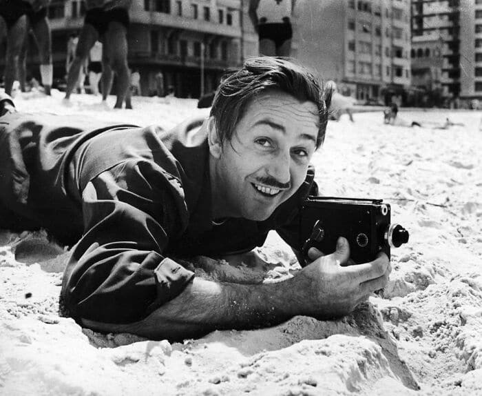 Walt Disney Filming On A Beach In Rio De Janeiro, Brazil (1941) Walt Disney Filming On A Beach In Rio De Janeiro, Brazil (1941)