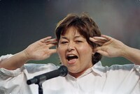 Roseanne on the day she shrieked 'The Star-Spangled Banner,' grabbed her  crotch and earned a rebuke from President Bush - The Washington Post