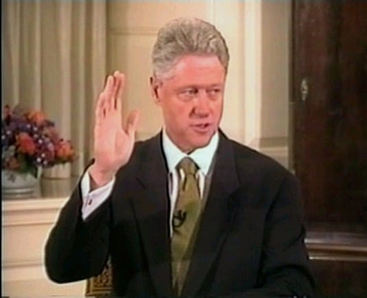 Column: Bill Clinton testified under oath during his scandal, so come on, President Trump, raise your right hand and swear to tell the truth! – Chicago Tribune