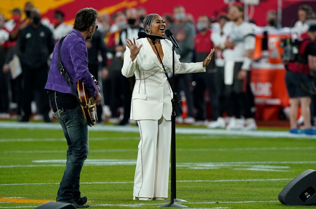 Jazmine Sullivan & Eric Churrch's National Anthem at Super Bowl 2021