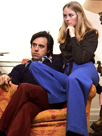 Peter Bogdanovich & Cybill Shepherd - While filming 'The Last Picture Show', 1971.
